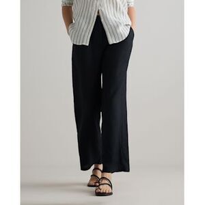 Quince Black Wide-Leg Pants